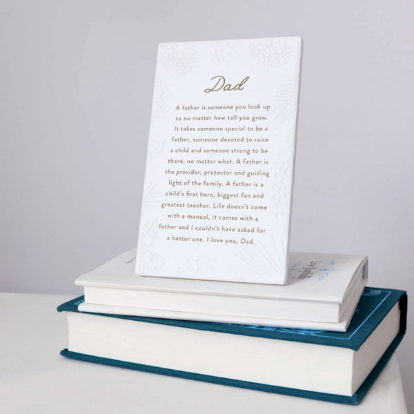 Dad Plaque Dotty Daisy Flowers