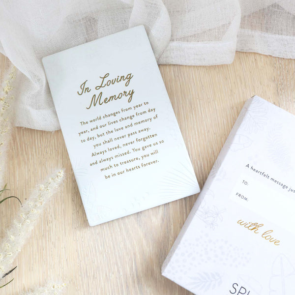 In Loving Memory Plaque Dotty Daisy Flowers