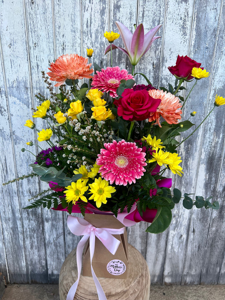 Medium Mod Vase Arrangement Bright - $120