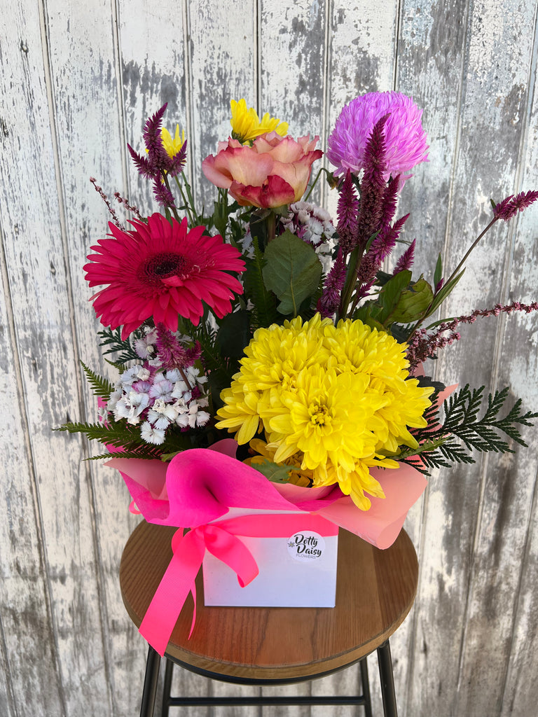 Mixed Box Arrangement Bright - $70