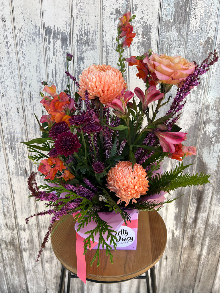 Mixed Box Arrangement Bright - $80