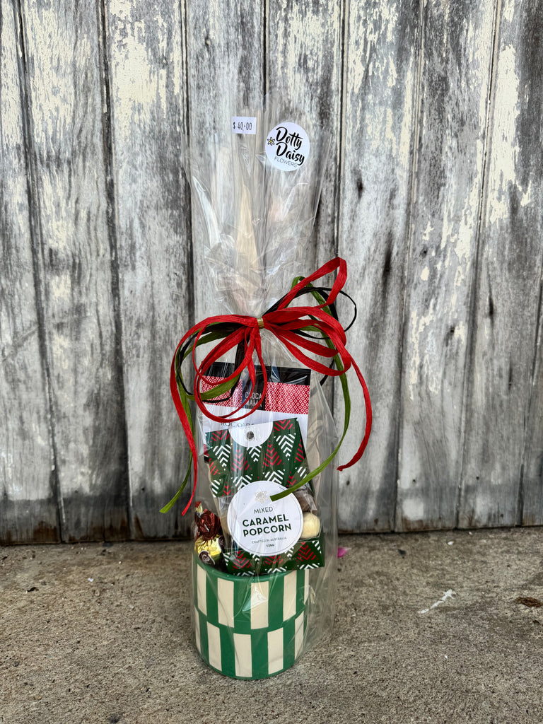 Mini Sweet Hamper in Christmas Pot