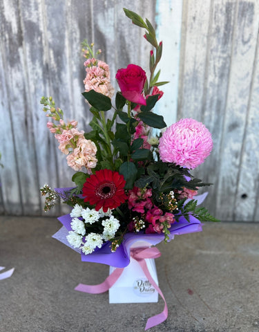 Medium Mod Vase Arrangement Bright - $130