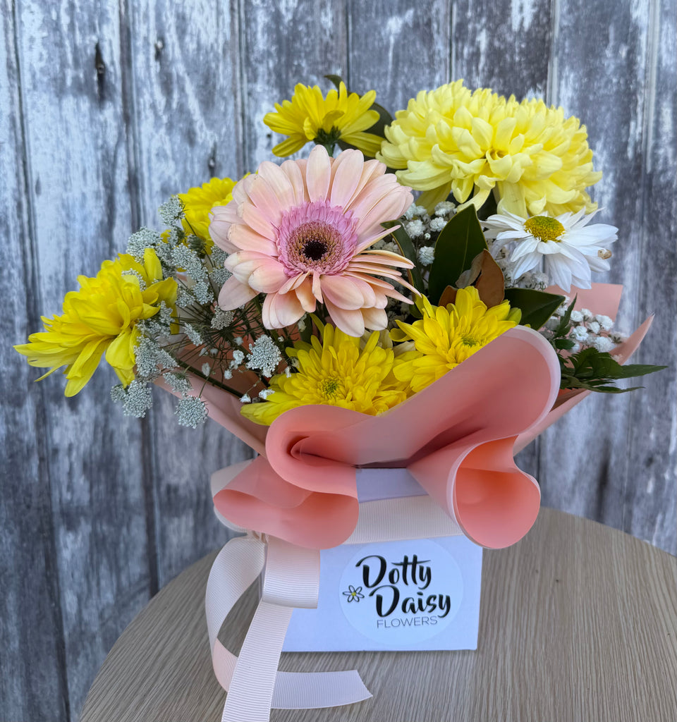Mini Box Arrangement - $60 Bright