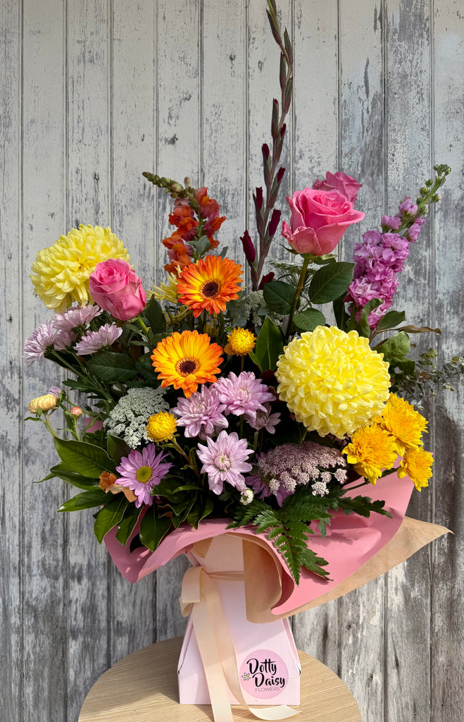 Large Mod Vase Arrangement - $200 Bright