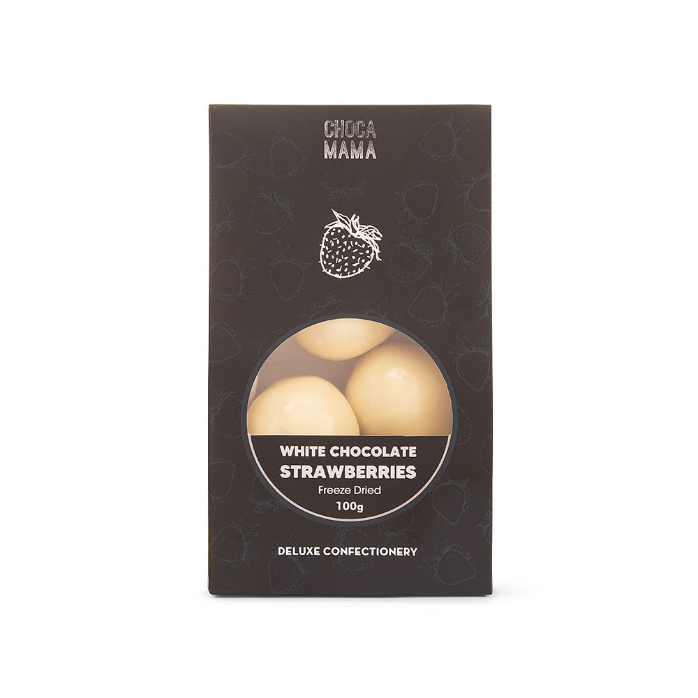 White Chocolate Strawberries - 100g
