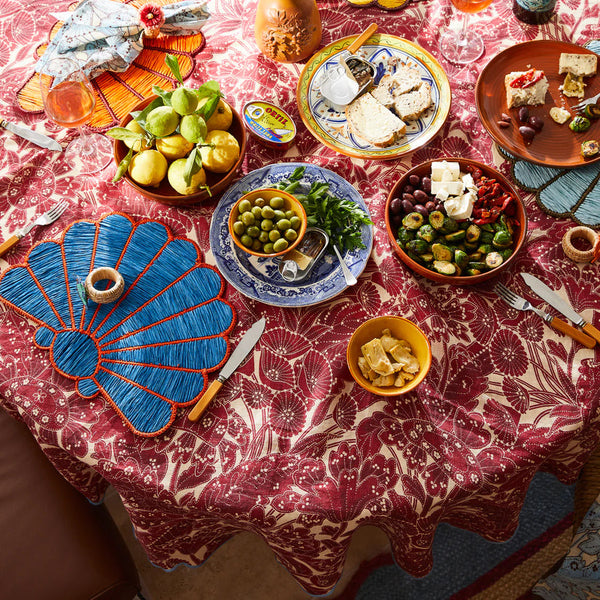 Lucia Table Cloth - Crimson