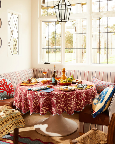 Lucia Table Cloth - Crimson