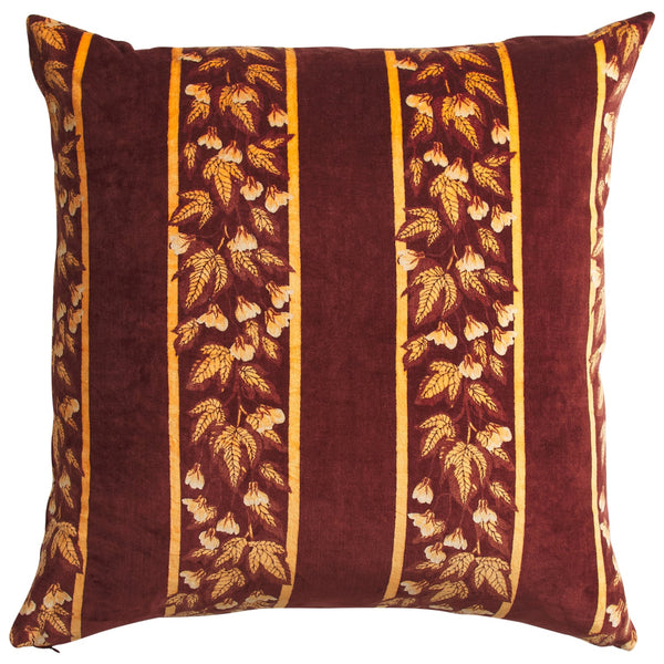 Agata Velvet Cushion - Rosewood
