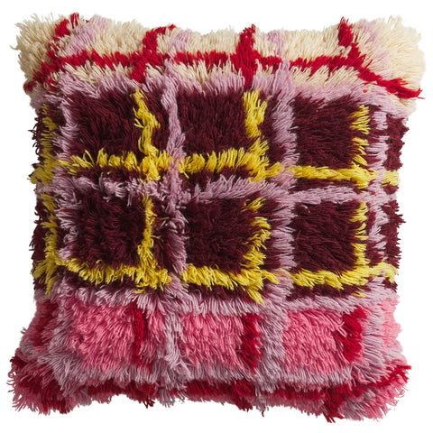 Karina Shag Cushion - Rosewood