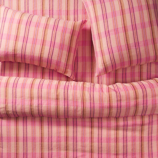 Nicolette Linen Euro Pillowcase set - Poudre
