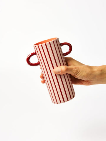 Griffe - Bud Vase Pink Pinstripe
