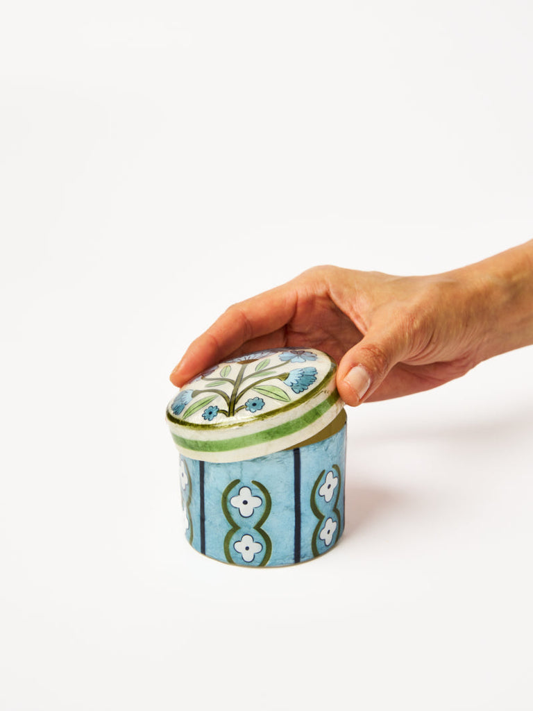 Samira - Short Box Blue Flower