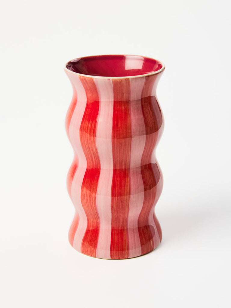 Palma - Red Pink Stripe Vase