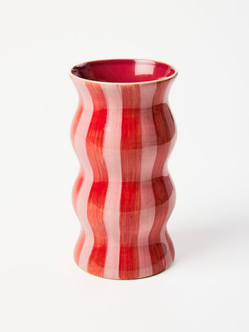 Palma - Red Pink Stripe Vase
