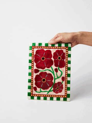 Bloom Nouveau - Wine Rectangle