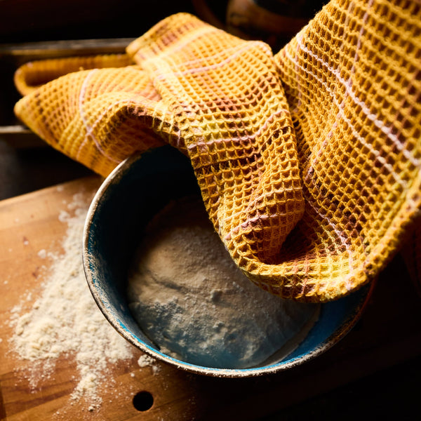 France’s Waffle Tea Towel - Ochre