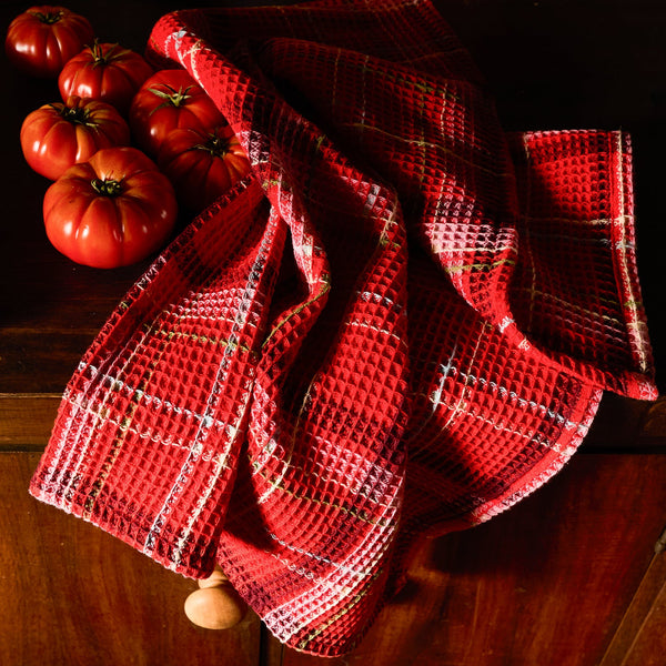 France’s Waffle Tea Towel - Poppy