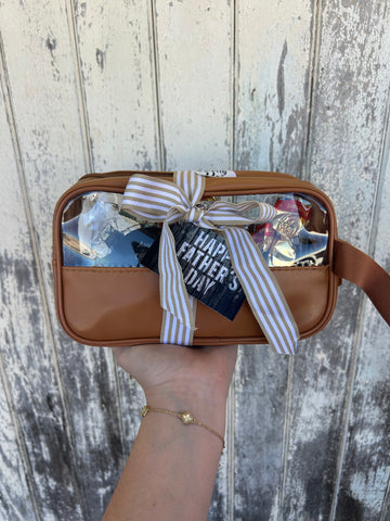 Leather Cosmetic Chocolate Bag