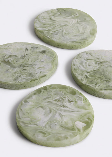 Resin Coaster Set of 4 - Pistachio