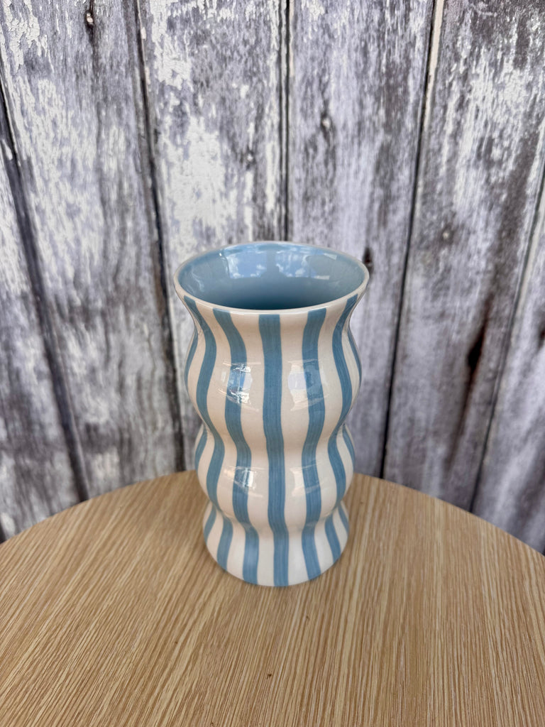 Palma - Blue White Stripe Vase
