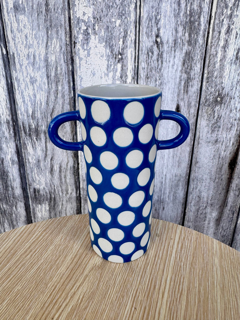 Griffe - Bud Vase Blue Polka Dot