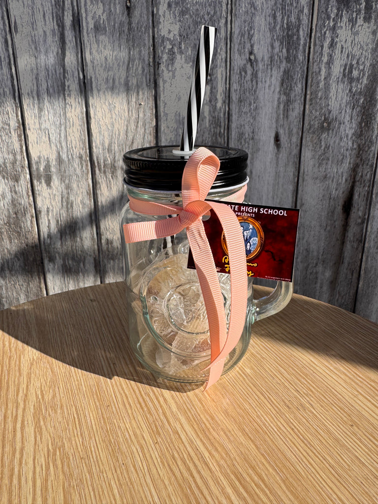 Mason jar with a mix of lollies