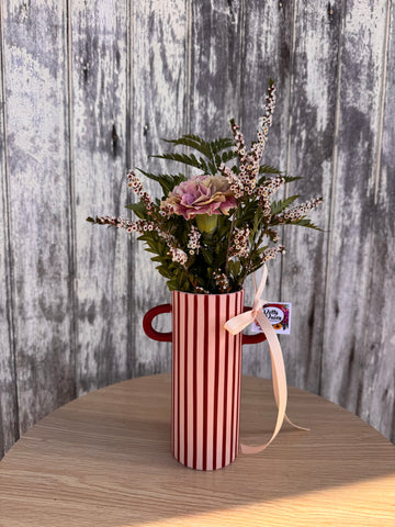 Pretty mix in Griffe Pinstripe Vase