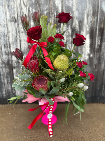 VDay Red Rose & Native Mix Arrangemnt ❤️