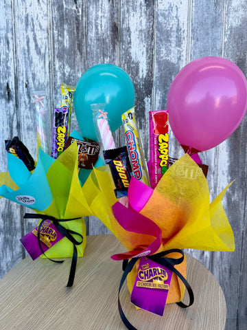 Chocolate mix with balloon