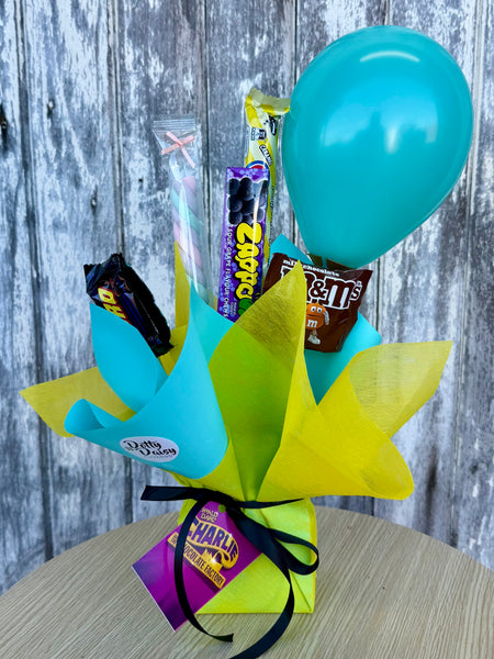Chocolate mix with balloon